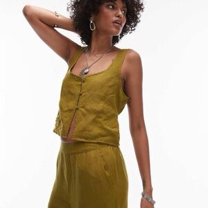 Rhythm. Olive Green Vest Sz. L